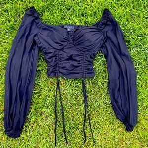 Black cropped top